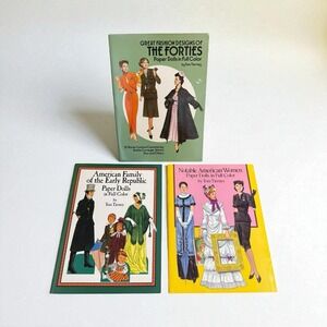 Tom Tierney Paper Dolls of the Colonial Am Revolution 3 Dover Books 1987-1989